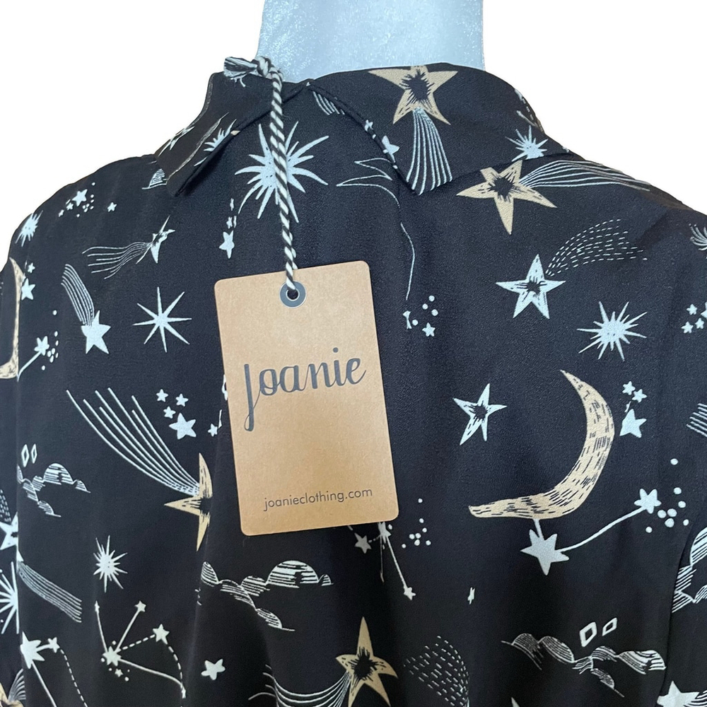 Joanie Babs Celestial Moon Star V Neck Midi Dress Size 14 - Picture 15 of 15